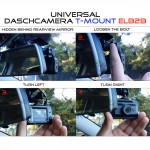 T-Mount Elbow bracket / mount 2 ball joints for daschamera, car dvr, dash cam (ELB2B-3M-T)